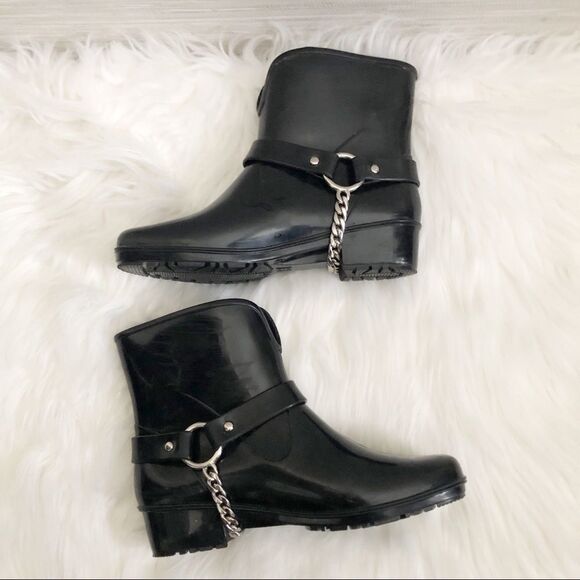 Marc by Marc Jacobs Ankle Chain Black rubber boots preowned - Picture 1 of 8